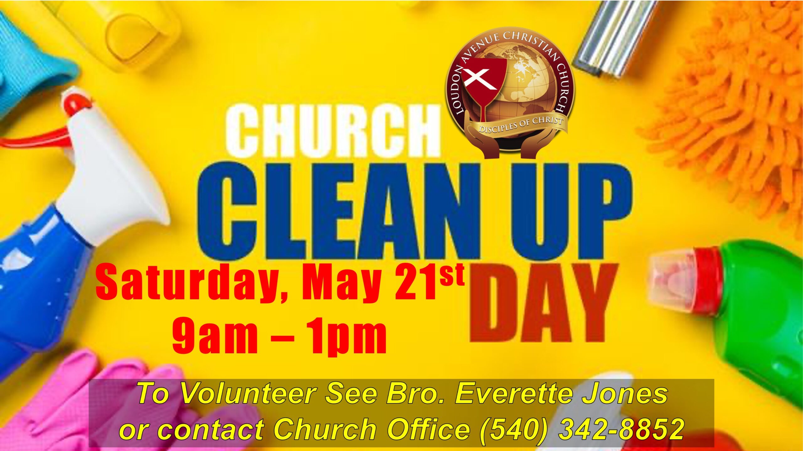 Church Clean Up Day – May 21st – Loudon Avenue Christian Church