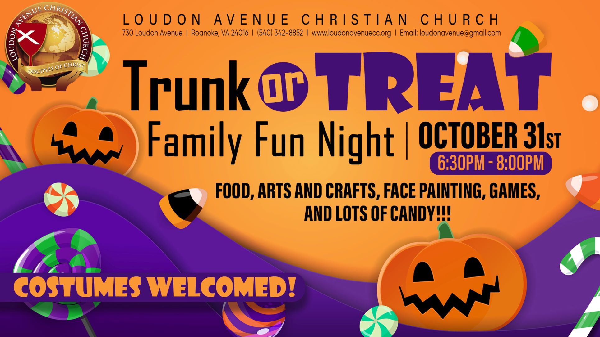 LACC Trunk or Treat – Oct 31st – Loudon Avenue Christian Church